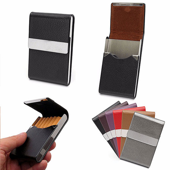 PU Leather Cigarette Case Tobacco ID Card Holder Multifunctional Storage Box