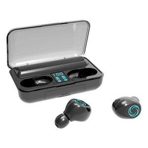 TWS Wireless bluetooth 5.0 Headset Binaural Call 2500mAh Charging Power Sports HIFI Waterproof Earphone