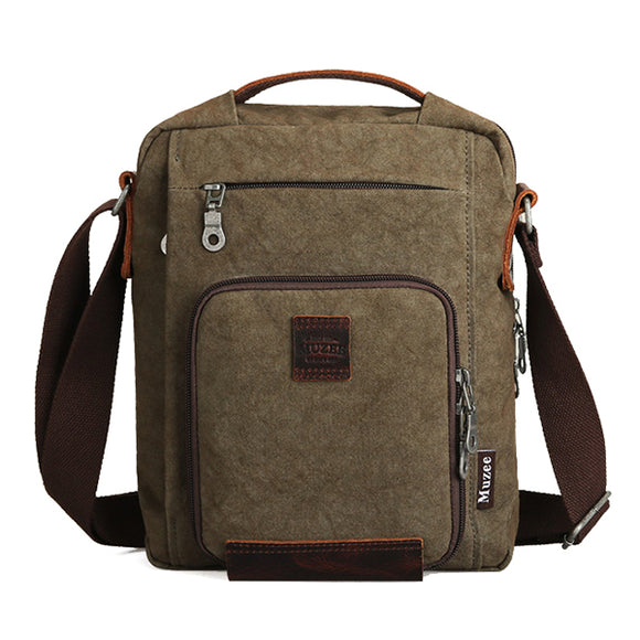 Men Canvas Outdoor Casual Vintage Multi-function Crossbody Bag