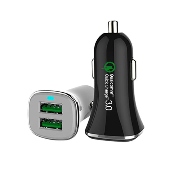 iMars QC3.0 Qualcomm 36W Dual USB Port Fast Charge Car Charger High Power