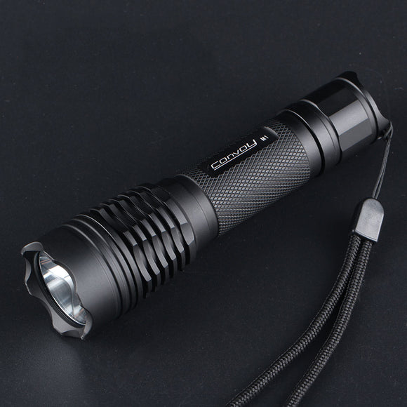 Convoy M1 XP-L HI LED 7135*8 Driver Tactical Flashlight 3000K/4000K/5000/6500K Smooth Reflector 18650 Battery Portable Torch