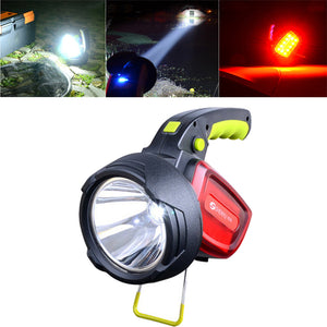 XANES LED Intelligent Bright Flashlight USB Rechargeable Outdoor Warning Camping Fishing