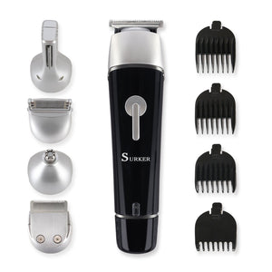 Surker 5 in 1 Multifunctional Electric Hair Clipper Beard Trimmer Rechargeable Epilator Waterproof