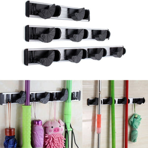 Multiduction Aluminium Wall Mounted Mop Broom Holder Brush Rack Hanger