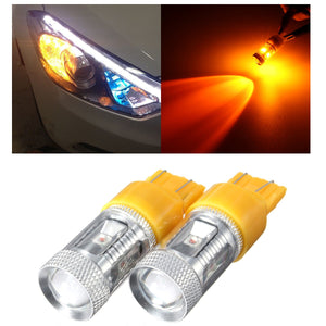 30W 7443 7440 Amber High Power LED Turn Signal Indicator Amber Light Bulbs