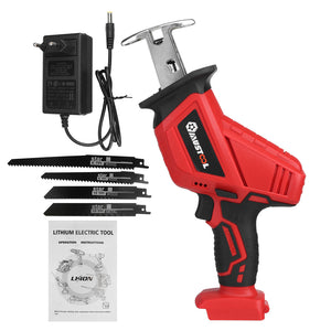 88V 9000mAh Lithium-Ion Cordless Reciprocating Saw Rechargeable With 4 Blades