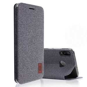 Bakeey Flip Fabric Soft Silicone Edge Shockproof Full Body Protective Case For Xiaomi Mi Play