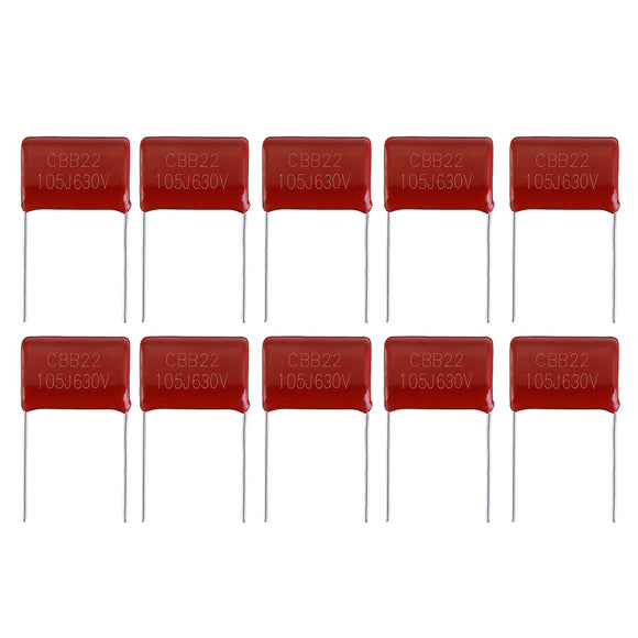 10pcs 630V105J 630V 1UF Pitch 20mm 105 1000NF CBB Polypropylene Film Capacitor