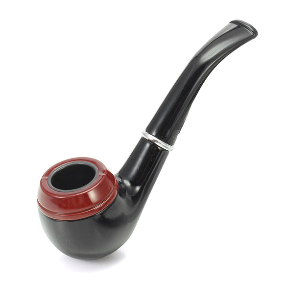 KCASA KC-WTP009 Classic Spliced Resin Wood Tobacco Pipe Durable Smoking Pipe Cigar Flitter