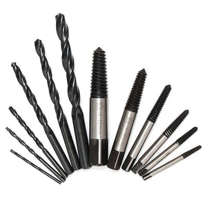 12pcs 3mm to 25mm Drill Bits Screwdriver Stud Extractor Screw Removal Tool Set