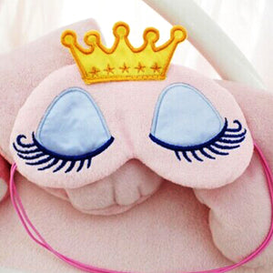 2 Colors Eye Patch Sweet Candy Long Eyelashes Crown Cartoon Eye Shade Sleep Cover