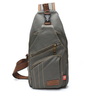 Men Outdoor Canvas Travel Hiking Crossbody Bag Casual Chest Bag