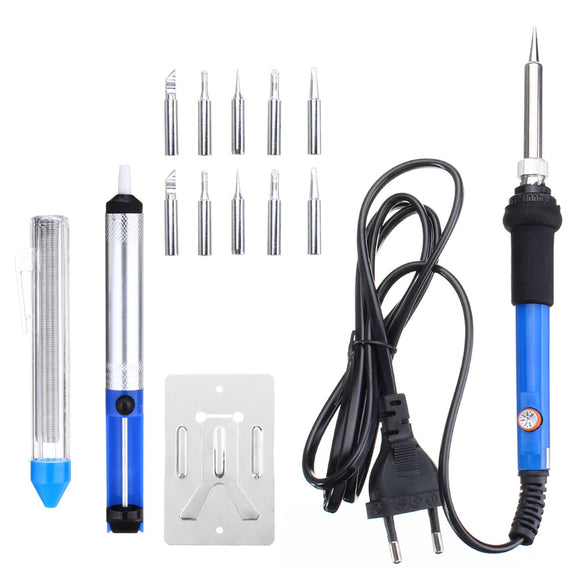 220V 60W Adjustable Electric Temperature Gun Welding Soldering Iron Tools Kit Set