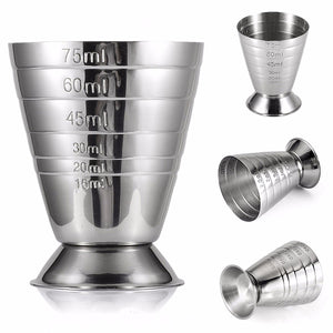 Stainless Steel Multi Level Measure Cup For Bar Craft Pourer Measuring