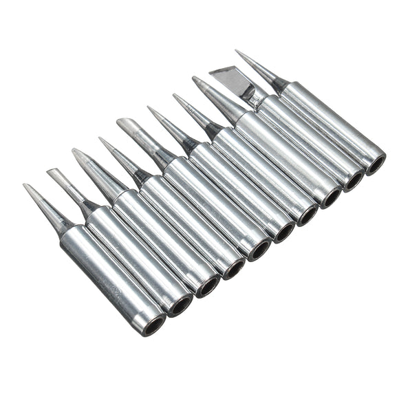 10Pcs Solder Soldering Iron Tip Tool Set for Atten Quick Lukey Aoyue 968