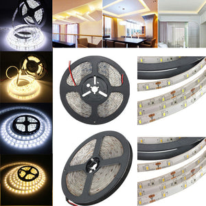 5M 300 SMD 3014 White/Warm White Waterproof LED Strip Light DC 12V