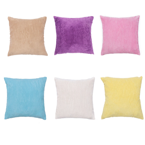 45X45cm Corduroy Pillow Case Colorful Cushion Cover Throw Home Sofa Decorations