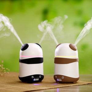 Panda Dual-Nozzle Ultrasonic Aroma Diffuser Air Humidifier Aromatherapy Mist Maker Low Noise