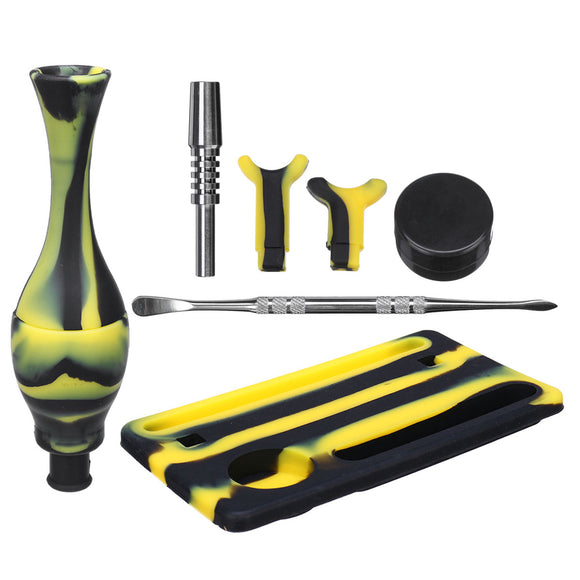 Portable Multi Silicone + Metal Toba-cco Pipes Smoker Pipes Water Pipe Gift