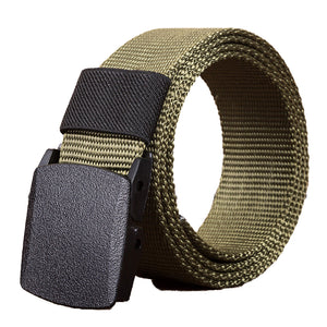 140cm KALOAD R01 Men Women Canvas Adjustable Quick Release Tactical Belt PE Buckle 3.8cm Width Waistband