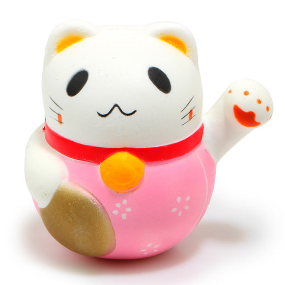 Squishy Jumbo Lucky Cat 10cm Fortune Plutus Cat Slow Rising Gift Collection Decor Toy