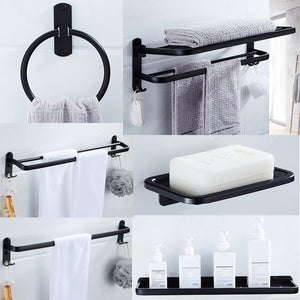 Aluminum Bathroom Shower Caddy Shelf Wall-mounted Rack Organizer Towel Holder