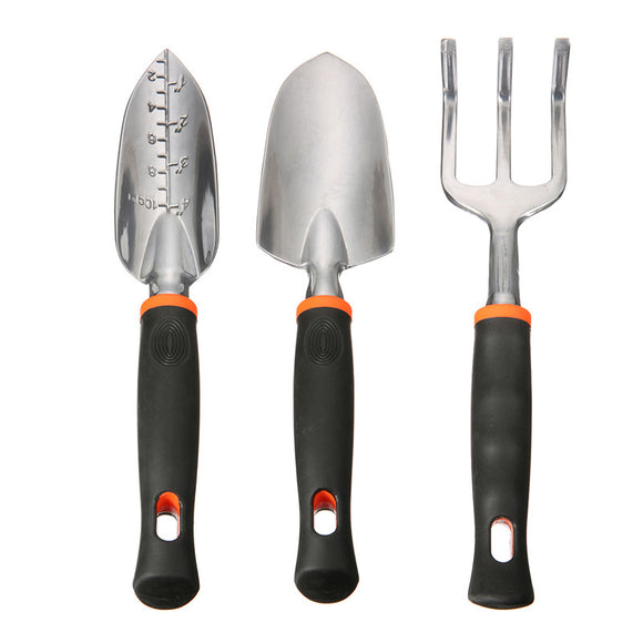 3Pcs Aluminum Alloy Hand Tools Harrow Shovel Transplanting Tools Set