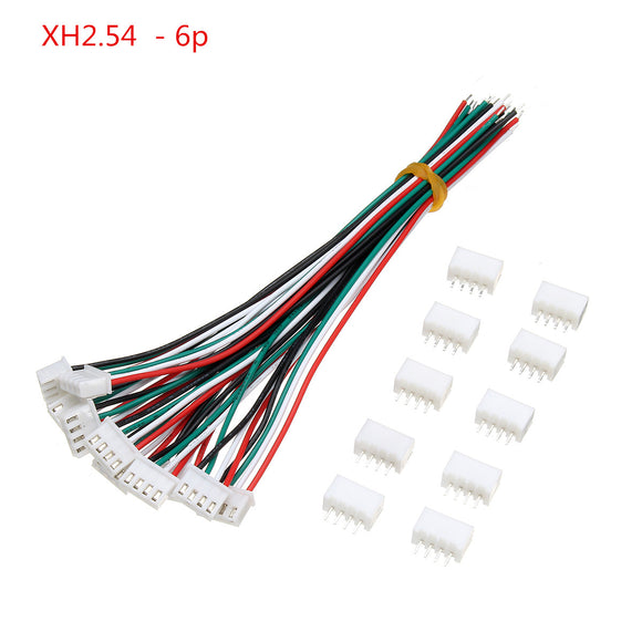 Excellway 20Pcs XH Pitch 2.54mm Single Head 4Pin Wire To Board Connector 15cm 24AWG With Socket