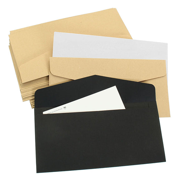 50Pcs Vintage Blank Paper Envelopes for Package Gift Bank Card