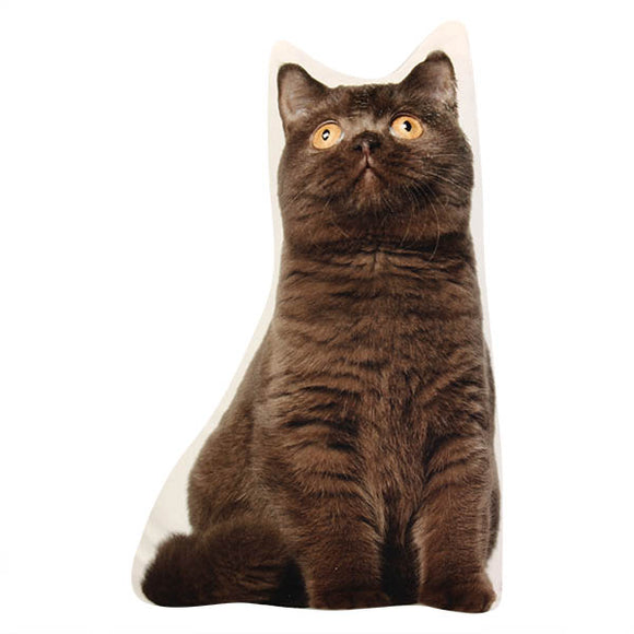 Creative 3D Cute Animal Cat Dog Shape Throw Pillow Plush Soft Sofa Car Office Cushion Gift