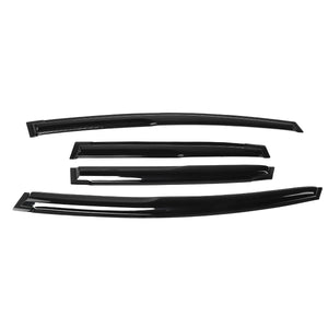 4Pcs For Honda 2nd GE8 2009-2014 Wavy Style Plastic Exterior Visor Vent Shades Window Sun Rain Guard Deflector