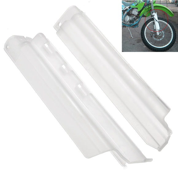 Motorcycle Front Fork Guard Slider Protector White For Kawasaki KLX300R KLX650 KLX250R