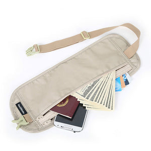 Naturehike NH-001 Zipper Travel Wallet Pouch Money Key Passport Storage Waist Bag Adjustable Hidden