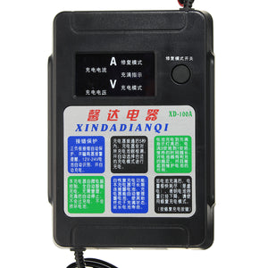 12V/24V 10A 220W Battery Charger Repair LCD Display Intelligent Charging Electric Automatic Type