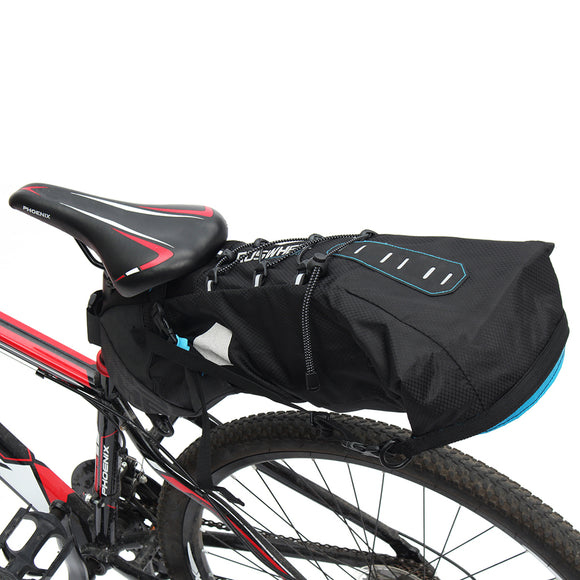 ROSWHEEL 10L Waterproof Bike Tail Bag Seat Rear Saddle Pouch Black