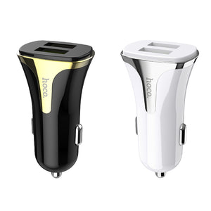 HOCO 3.4A QC3.0 Double Port Fast Charging USB Car Charger For iPhone X XS XR HUAWEI P30 XIAOMI Universal Car