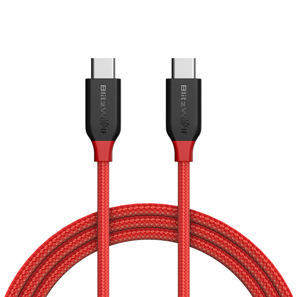 BlitzWolf AmpCore BW-TC4 3A USB Type-C to Type-C Braided 3.33ft/1m Charging Data Cable