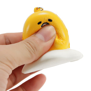 Squishy Lazy Egg 6cm Phone Bag Strap Soft Squeeze Toy Collection Gift Decor