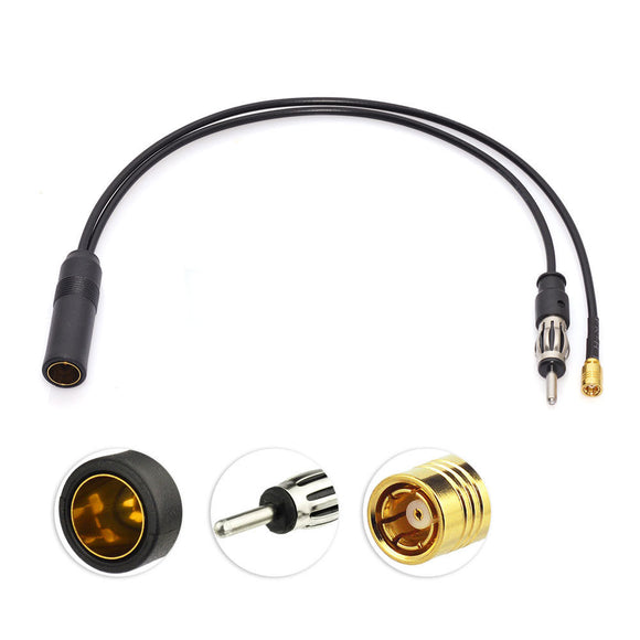 DAB+FM AM Car Radio Active Antenna Converter Shunt SMB DIN Cable