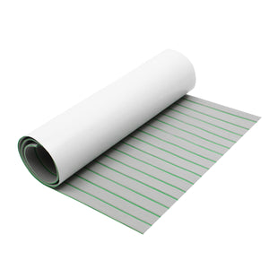 Upgrade 60/90/120cm X 5mm Thick EVA Foam Faux Synthetic Teak Decking Sheet Light Grey+Green Line