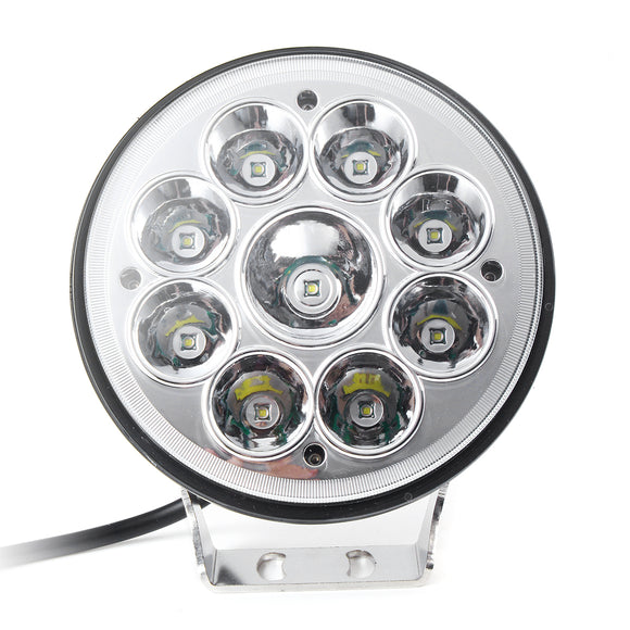 5 inch 9V-32V 80W 12V 9 LED Work Light Spot Round Driving Fog Lamp Motorcycle Offroad ATV 4WD