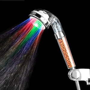 Handheld 7 Color LED Romantic Light Water Bath Home Bathroom Shower Head Glow