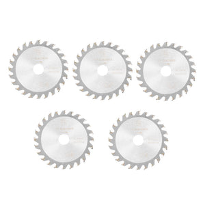 Drillpro 5pcs 85mm Saw Blade 24 Teeth 15mm Bore Circular Cutting Disc Woodworking Tool