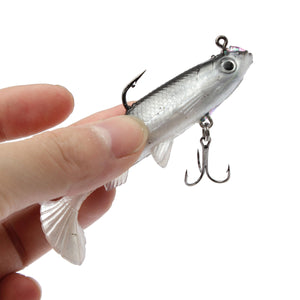 ZANLURE 1PC Fishing Lure 8.5CM 13G Artificial Bait Sea Bass Soft Lead Wobbler Fishing Hook Tackle