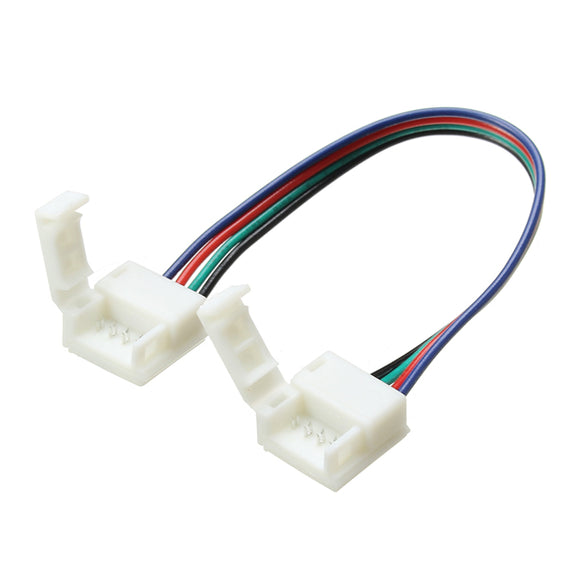 10mm Width 4 Pin Solderless Connectors Extension Cable Wire for RGB LED Strip