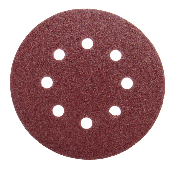 100pcs 5 Inch 8 Holes Abrasive Sandpaper Sanding Discs 125mm 40-240 Grit Sanding Paper