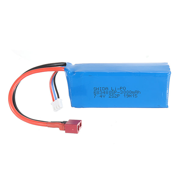 Feiyue FY 7430 Lipo Battery 7.4v 3000mah 2S For FY07 1:12 2.4G 4WD RC Off Road Desert Truck Parts