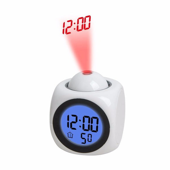 Digital LED Projection Alarm Clock With Voice Temperature F/C Switching