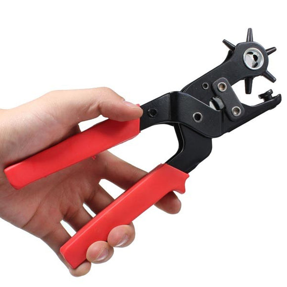 6 Size Kit Revolving Heavy Duty Leather Belt Hole Punch Puncher Cut Eyelet Plier Tool DIY