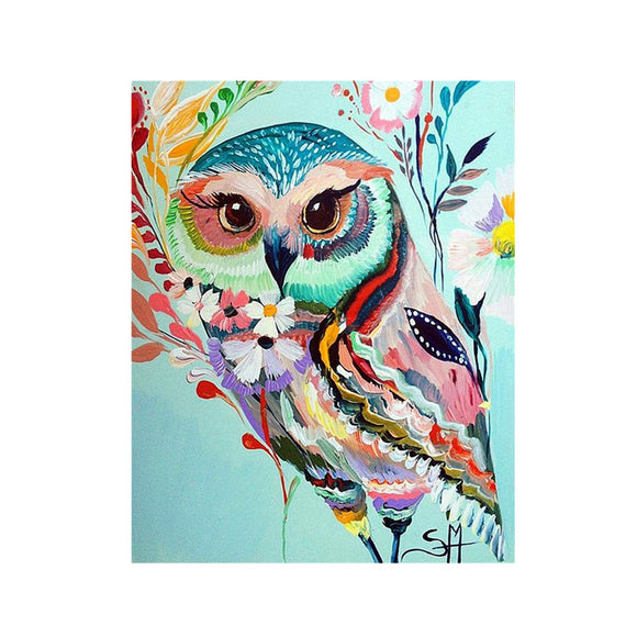 5D Diamond Painting Rhinestone Full Mosaic Craft Colorful Owl Cross Stitch Home Wall Decorations Xmas Gifts